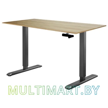 Стол для работы стоя ErgoSmart Manual Desk Special 1380x800x18 мм (дуб натуральный/черный)